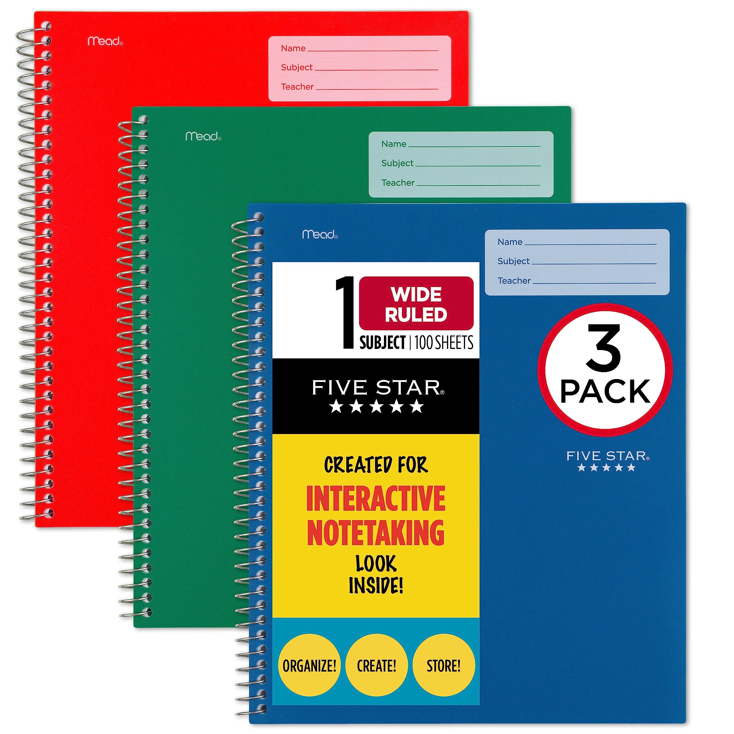 module ノート Amazon.com : Five Star Interactive Notetaking Spiral